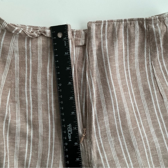 Abercrombie & Fitch Wrap Skirt Sz S Brown Striped Mini Ruffle Romantic Y2K 90s - Picture 6 of 10